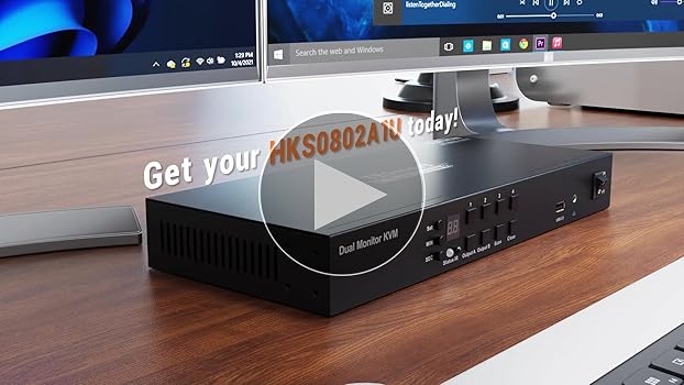 TESmart KVM ノートPC2台 デュアルモニター Amazon.co.jp: TESmart 8K@60Hz DP KVMスイッチ モニター2台